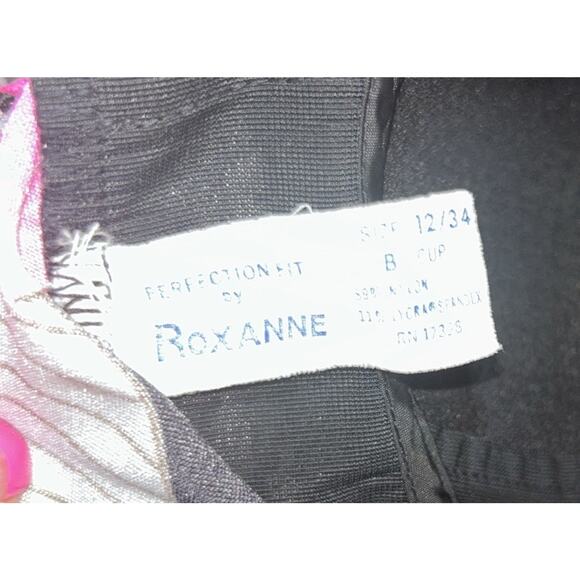 Roxanne Bra Fit Pink Floral 1-piece swimsuit 12/14 B Cup V-Front Skirt‎ - Picture 8 of 13